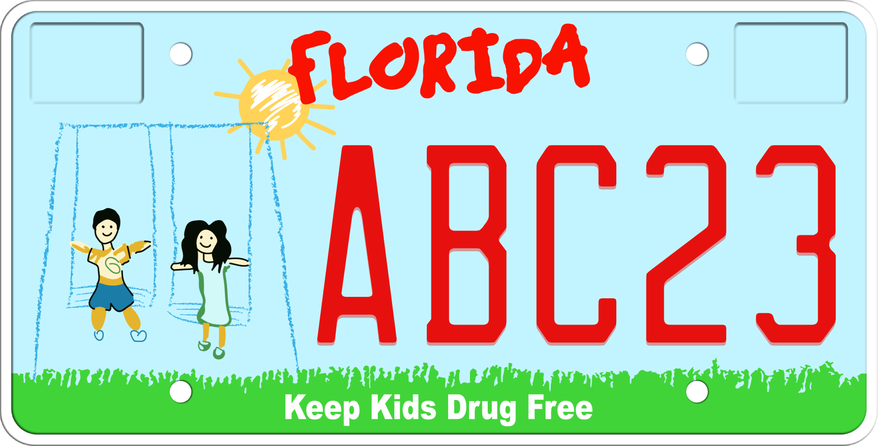 Florida License Plate - Keep Kids Drug Free