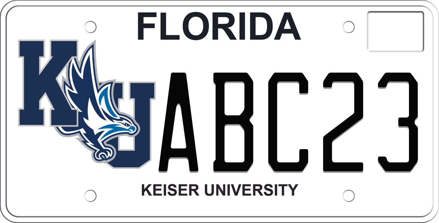 Florida License Plate - Keiser University