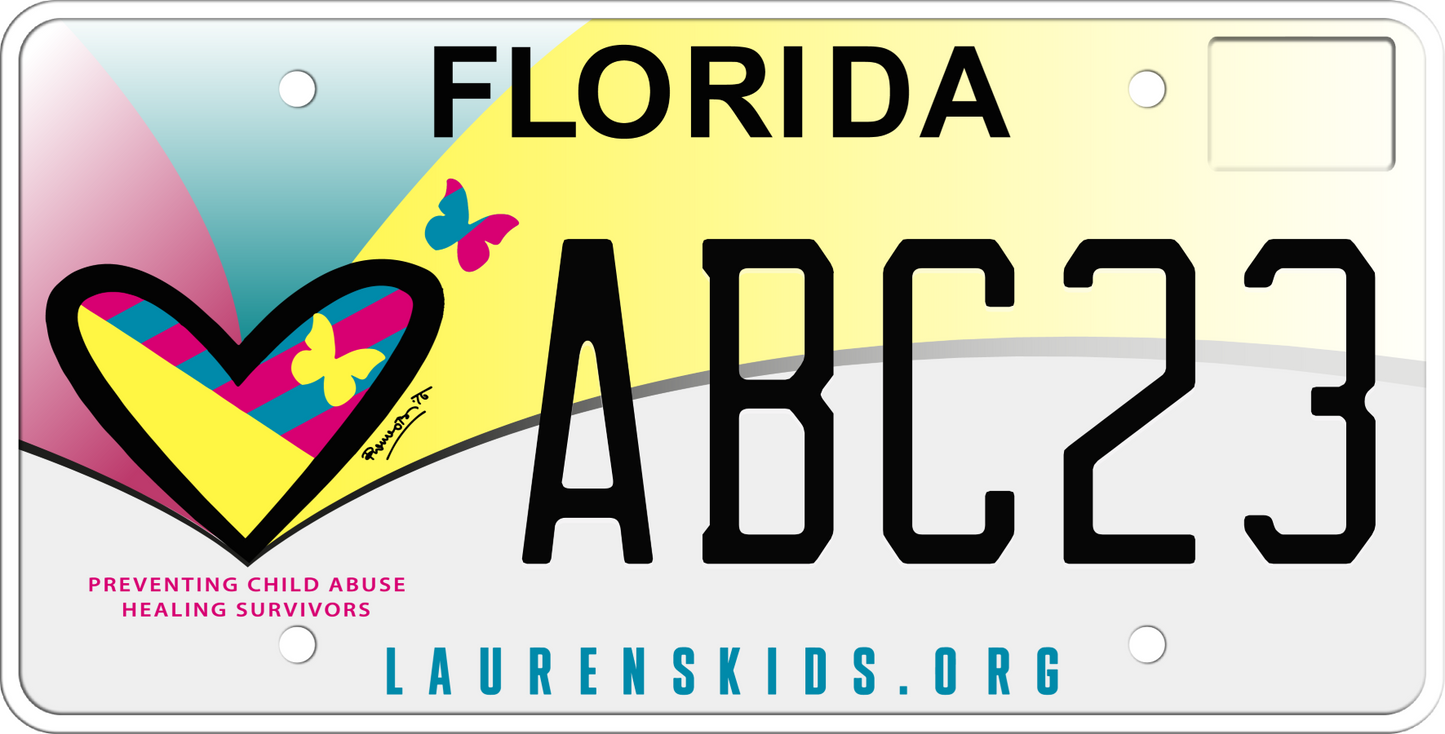 Florida License Plate - Lauren's Kids