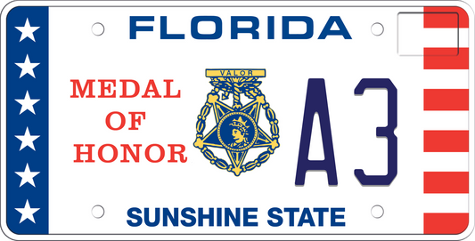 Florida License Plate - Medal of Honor