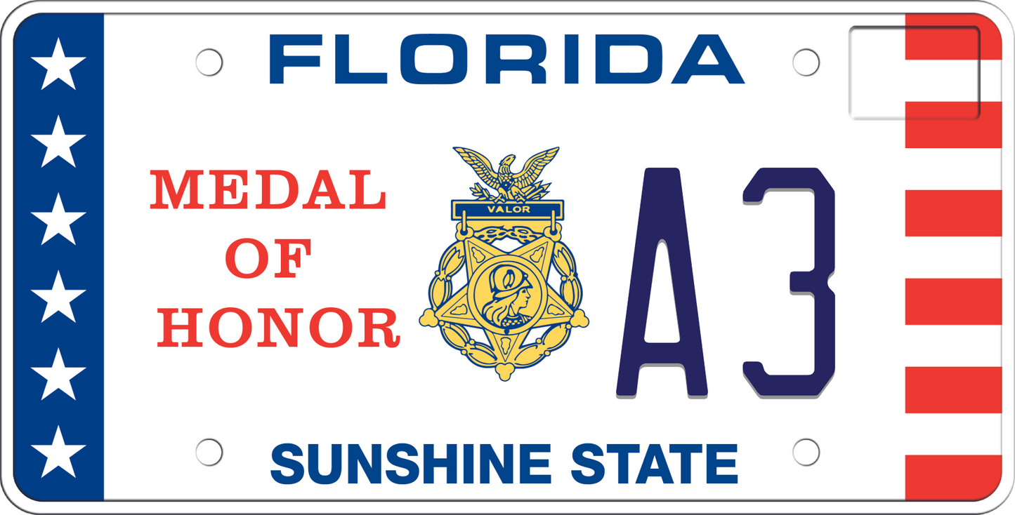 Florida License Plate - Medal of Honor