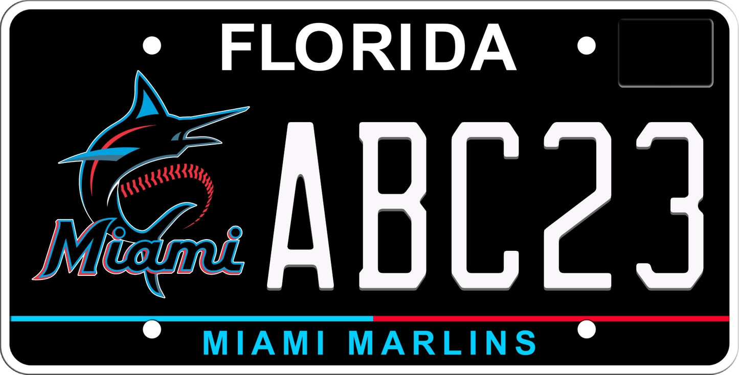 Florida License Plate - Miami Marlins