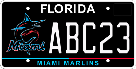 Florida License Plate - Miami Marlins