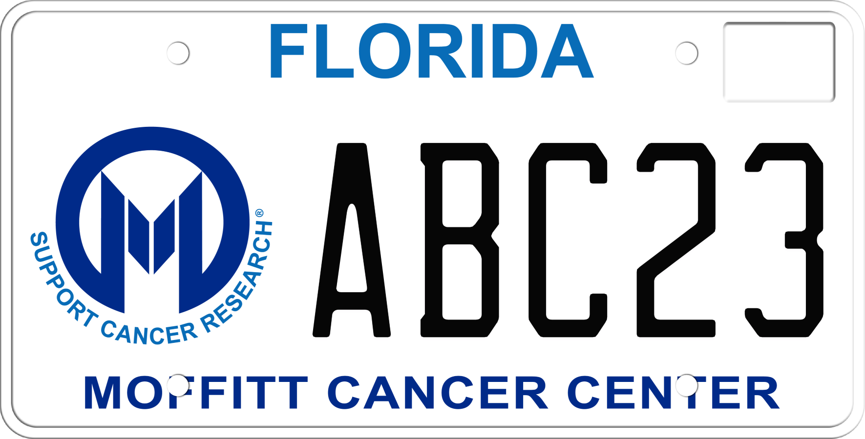 Florida License Plate - Mofitt Cancer Center