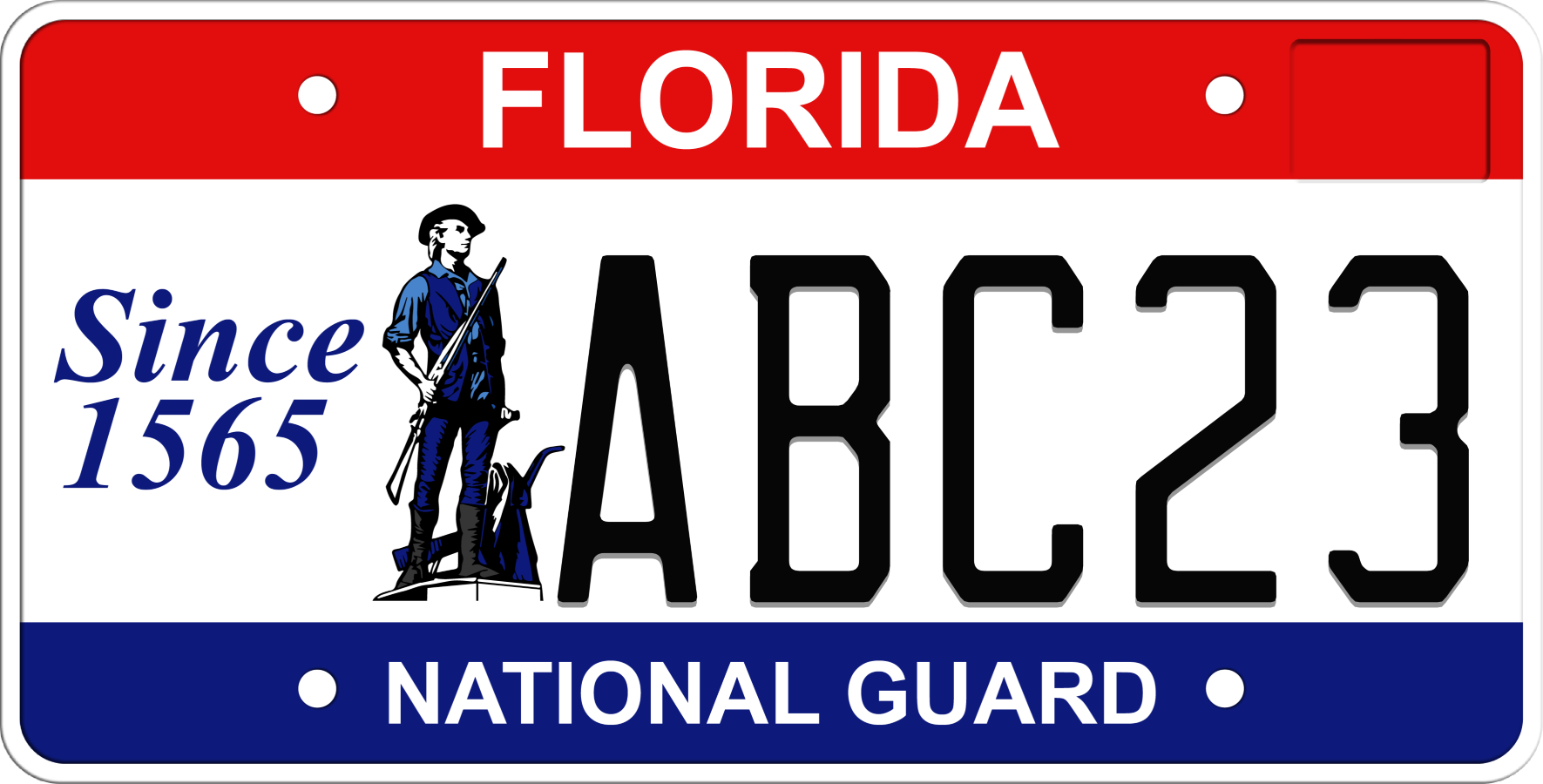 Florida License Plate - National Guard