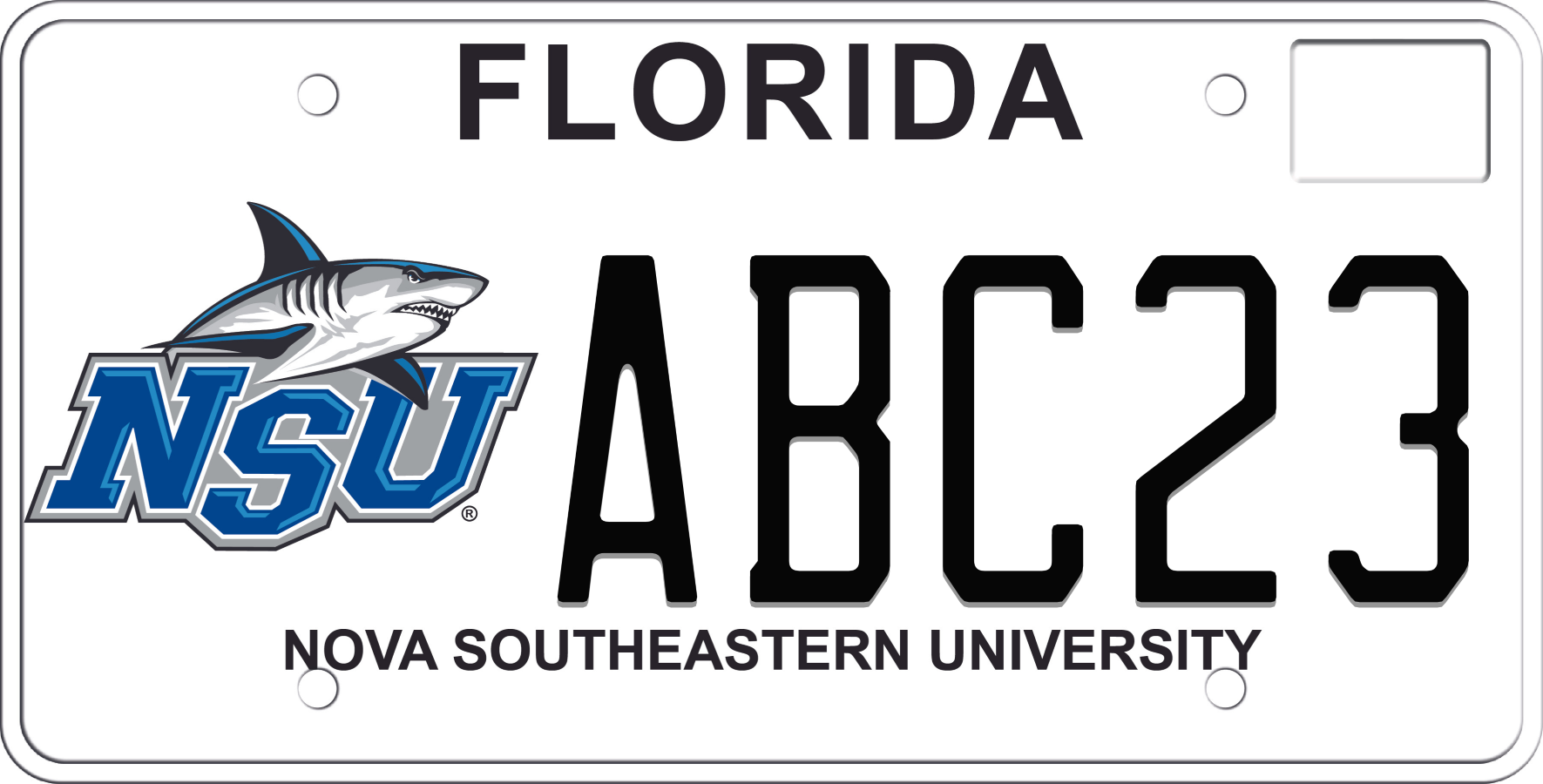 Florida License Plate - Nova Southeastern University