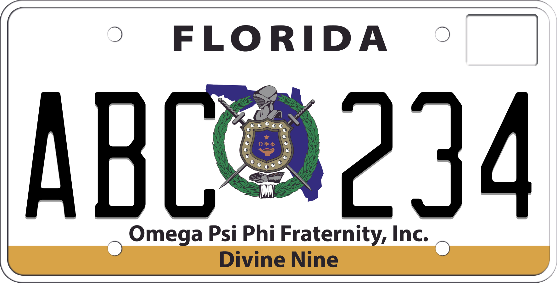 Florida License Plate - Omega Psi Phi