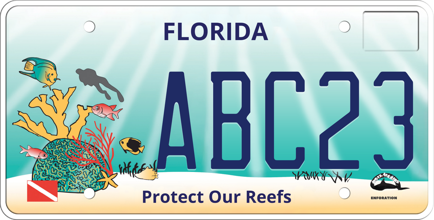 Florida License Plate - Protect Our Reefs