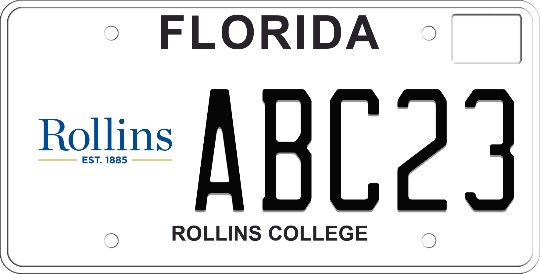 Florida License Plate - Rollins College