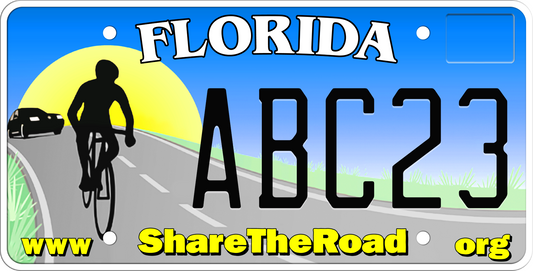 Florida License Plate - Share the Road