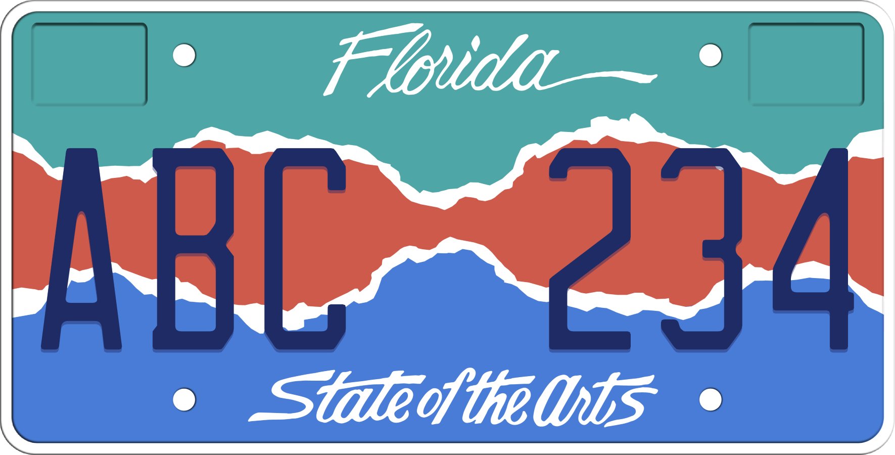 Florida License Plate - State of the Arts