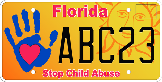 Florida License Plate - Stop Child Abuse