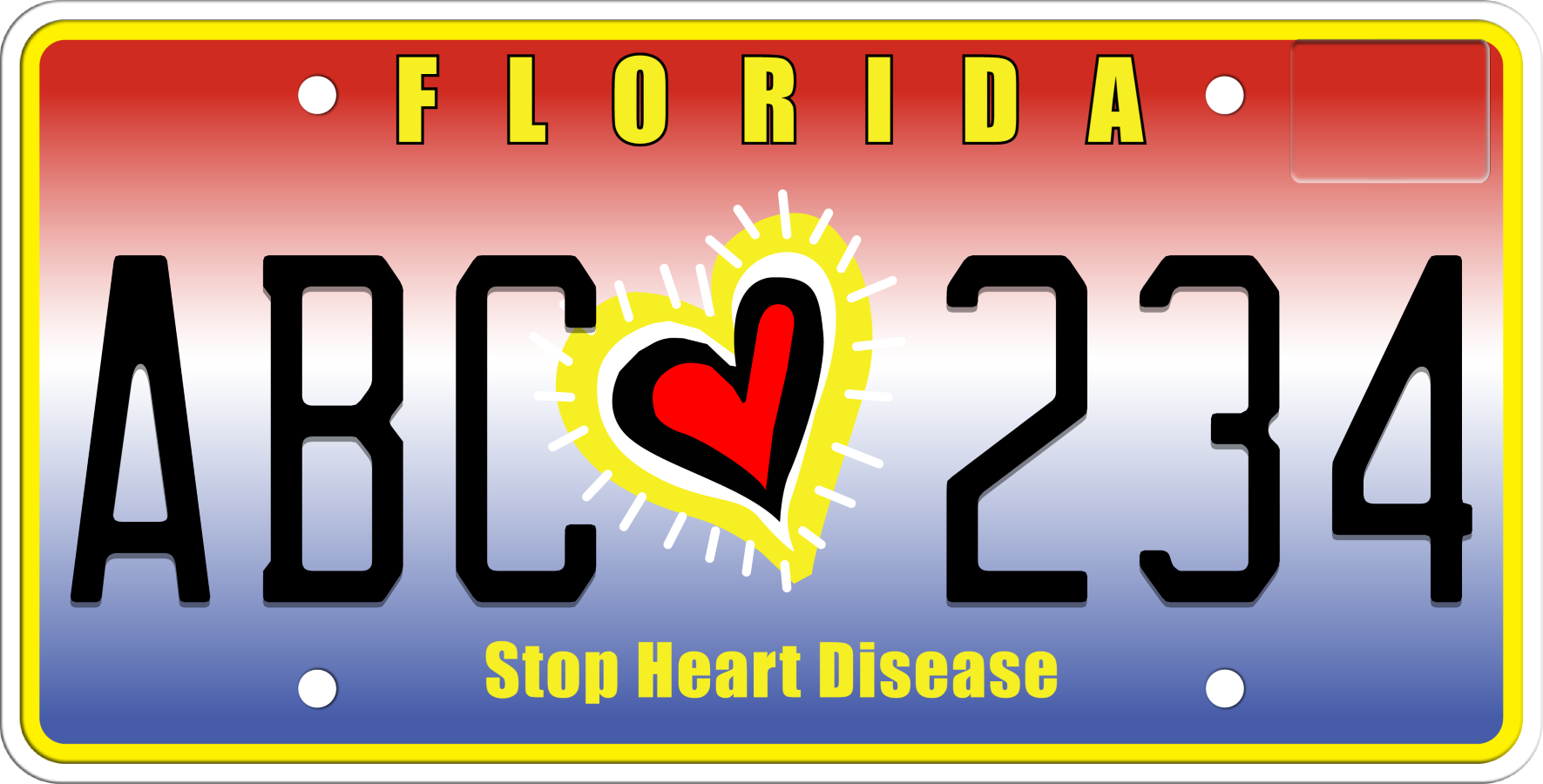 Florida License Plate - Stop Heart Disease