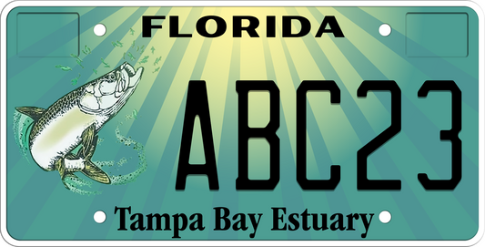 Florida License Plate - Tampa Bay Estuary