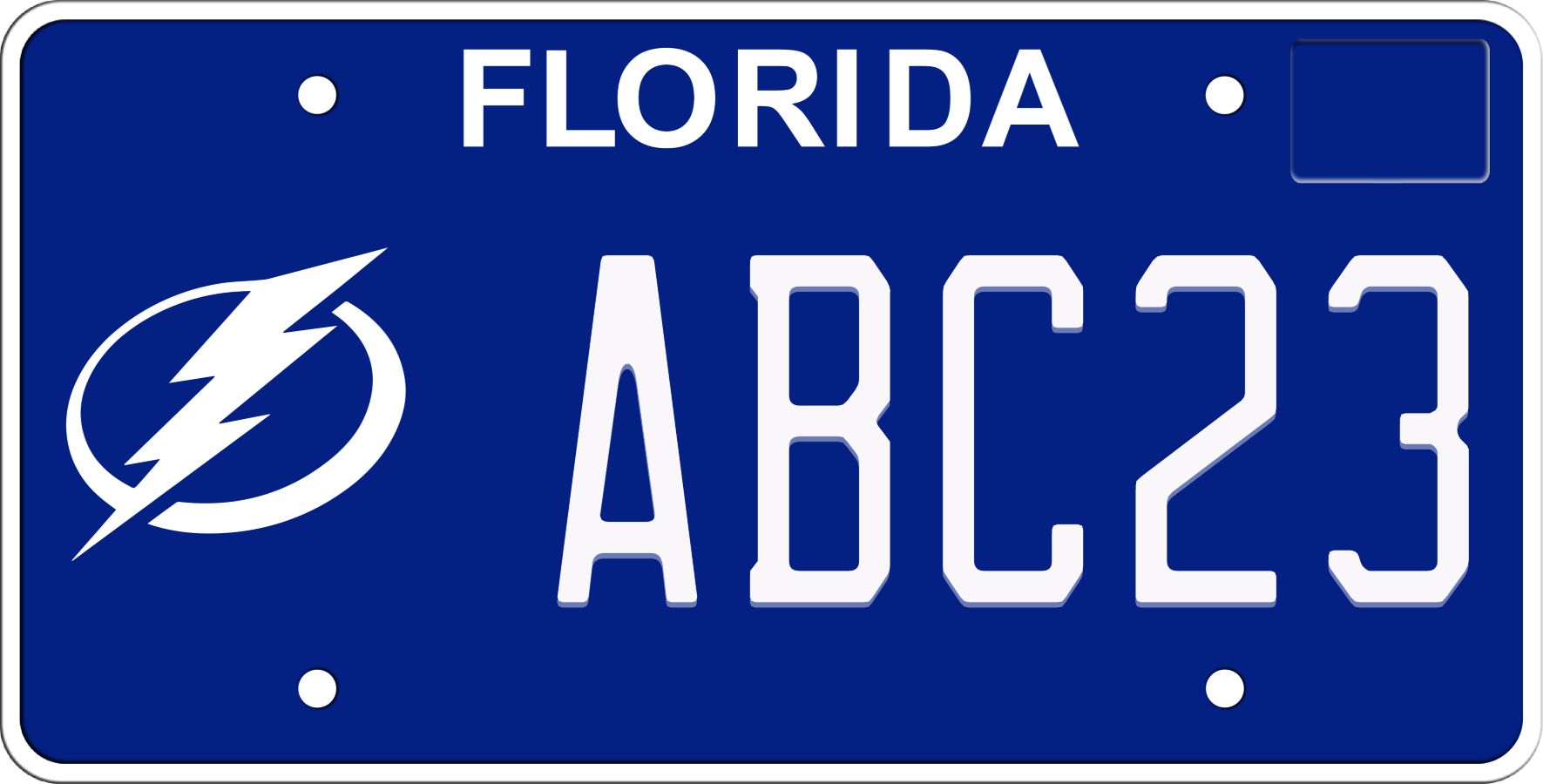 Florida License Plate - Tampa Bay Lightning