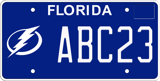 Florida License Plate - Tampa Bay Lightning