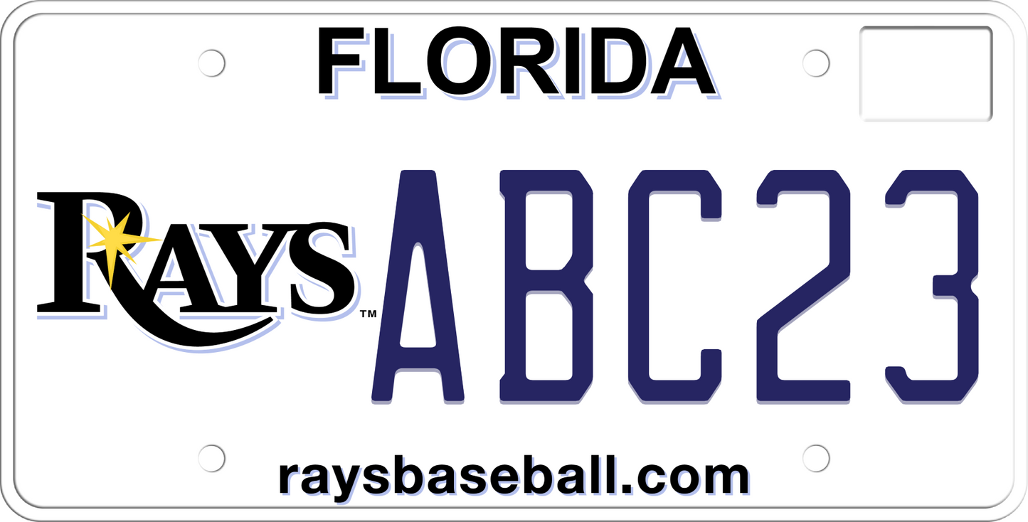 Florida License Plate - Tampa Bay Rays