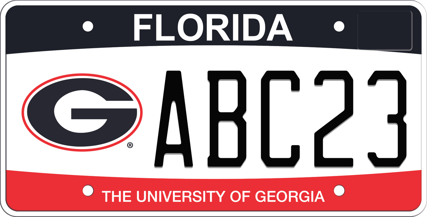 Florida License Plate - The University of Georgia