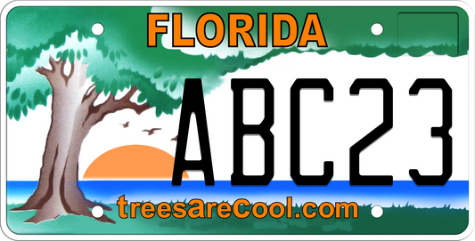 Florida License Plate - Trees are Cool