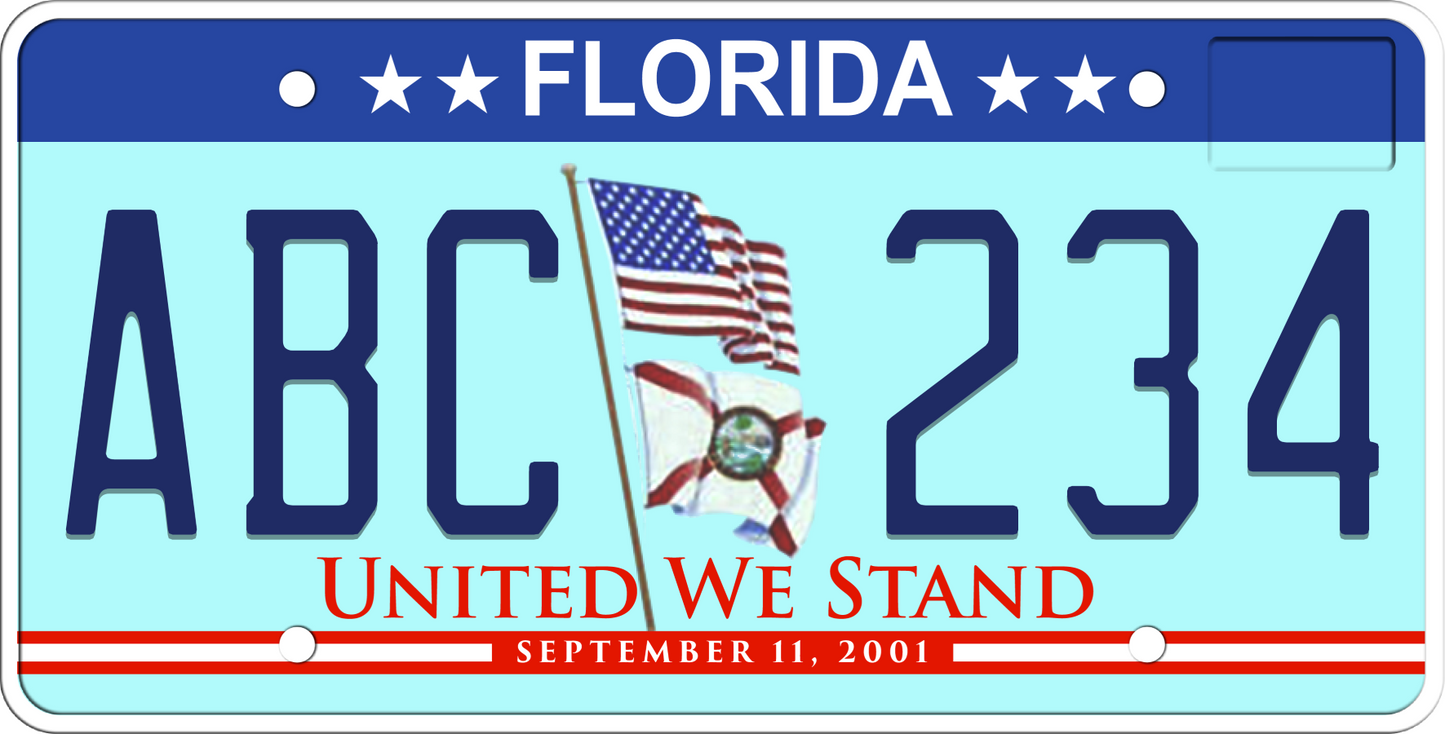 Florida License Plate - United We Stand