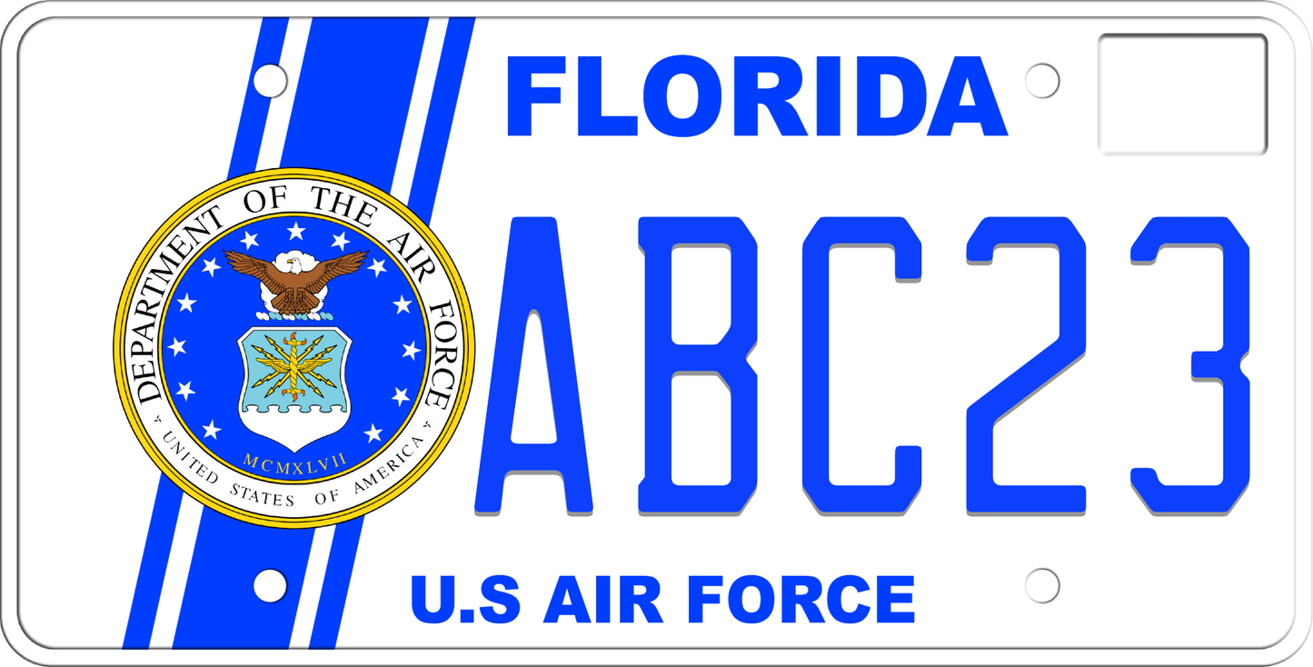 Florida License Plate - U.S. Air Force