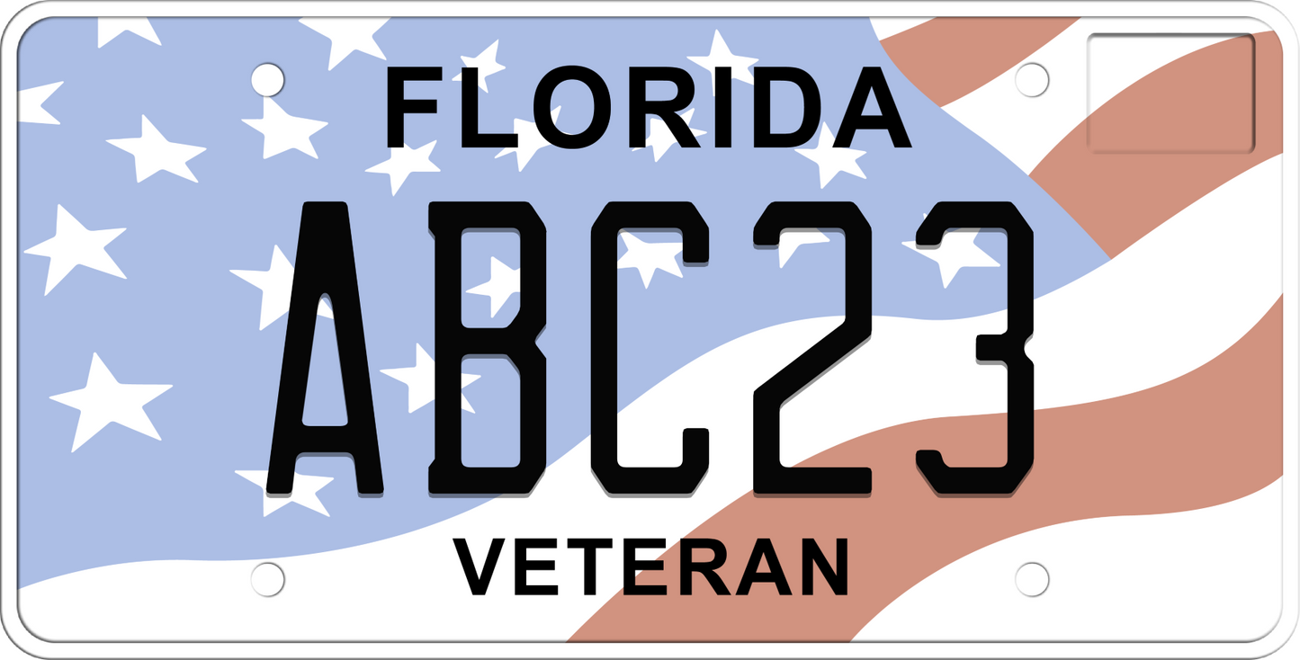 Florida License Plate - Veteran of U.S. Armed Forces