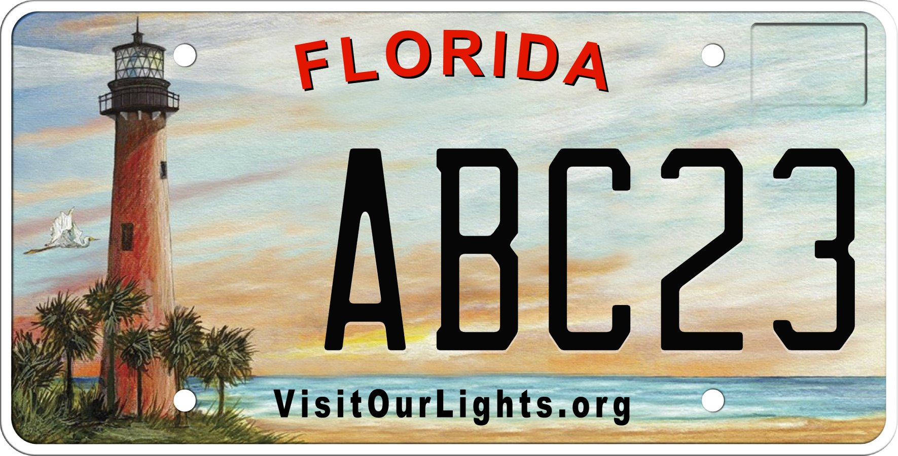 Florida License Plate - Visit Our Lights