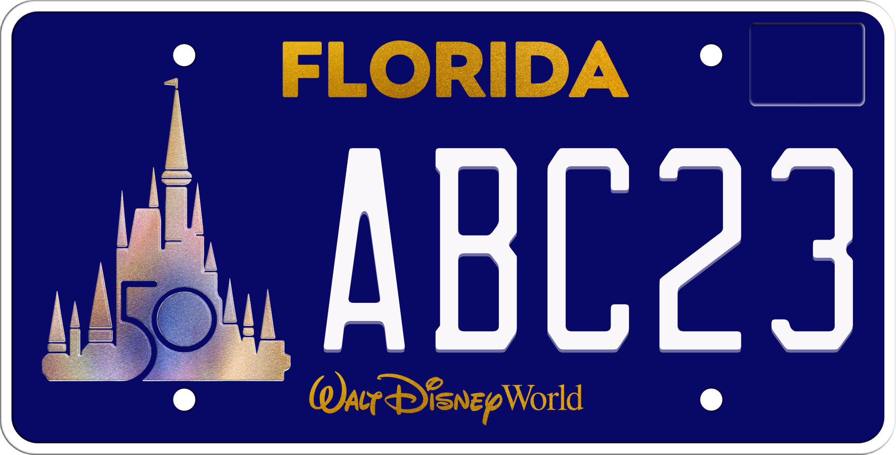 Florida License Plate - Walt Disney World