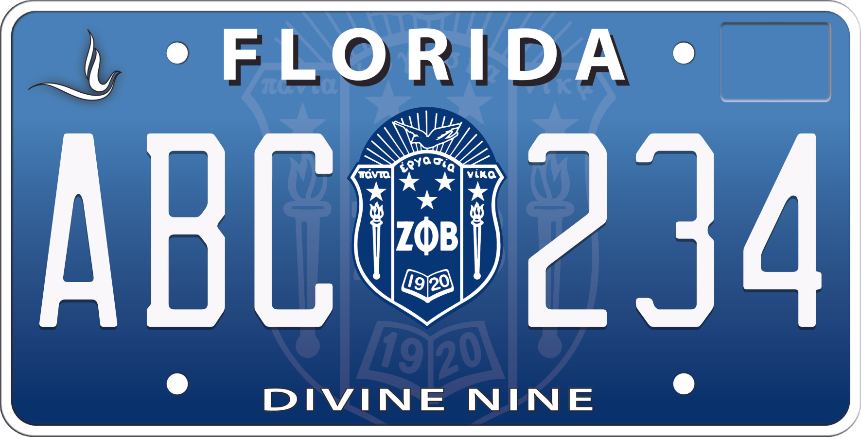 Florida License Plate - Zeta Phi Beta