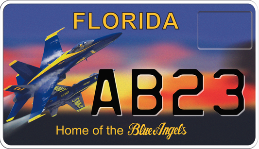 Florida Motorcycle License Plate - Blue Angels