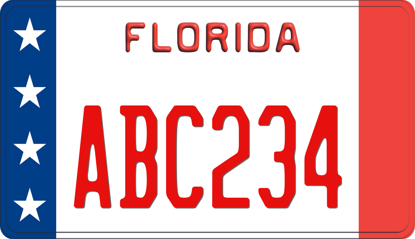 Florida Motorcycle License Plate - Disabled Veteran